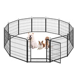 Garvee Dog Playpen 32" Height 8 Panels Pet Exercise Pen with Automatic Gravity Lock Doors, Portable Pet Play Yard Gate