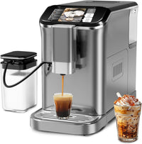 Garvee Fully Automatic Espresso Machine 20 Bar, 1350W Espresso and Cappuccino Machine with Automatic Milk Frother, Gift for Coffee Lover