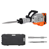 Garvee Electric Demolition Jack Hammer 1700W Concrete Breaker 60J Impact Energy 360° Anti-Vibration Handle Black - Silver & Orange