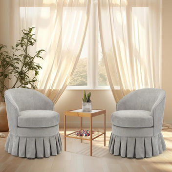 Garvee Mid-Century Modern Upholstered Banquet Dining Chair, Grey
