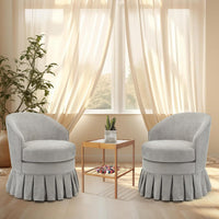 Garvee Mid-Century Modern Upholstered Banquet Dining Chair, Grey