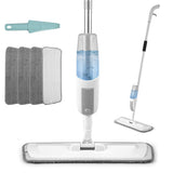 Garvee Spray Mop for Floor Cleaning, 360Rotatable Mop with 4 Washable Pads, Refillable Spray Bottle and 1 Scraper, Flat Mop for Home Kitchen Hardwood Laminate Wood Ceramic Floor Cleaning,White