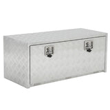Garvee 36"X18" Heavy Duty Aluminum Tool Underbody Box, Waterproof Truck Storage Organizer Chest for Pick Up Truck Bed, RV Trailer, Silver - Silver