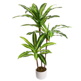 Garvee 3.2Ft Artificial Dracaena Tree in Planter for Indoor and Outdoor Decor, Green, Durable, Easy Maintenance