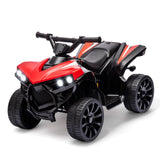 Garvee Ride - P Series: 6V Quad ATV for Kids Toddler 3+ years, Max 55lb Capacity ，With LED, Music, Foot Pedal, Wear-Resistant Wheels, 1.9 MPH - Red - Red