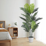 Garvee 5FT Artificial Areca Palm Tree - Realistic Design + Sturdy Adjustable Trunk + Premium Polyester - Indoor Decor, Office, Home - Easy Maintenance - 5Ft Areca Palm Tree