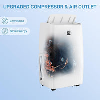 Garvee Portable Air Conditioner with Cooling and Dehumidification Function,14000 BTU Portable AC Suitable for 700 Sq.Ft Air Cooler with a Remote Control Function Easy Movement