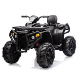 Garvee Ride - P Series: 4 Wheeler Electric Vehicle for Big Kids 2 Seater Battery Powered Ride On Toy Car with Spring Suspension, LED Lights, High & Low Speed, Music, USB, Soft Start for Toddlers, Black - Black