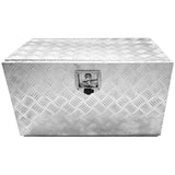Garvee Aluminum Tool Box - 30 inch Square Truck Storage Organizer Chest With T-Handle Lock and Keys Included - Silver