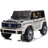 Garvee 12V Licensed Mercedes-Benz EQG Kids Ride On, LED, Music - White - White