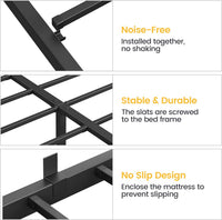 Garvee 14 Inch Full Bed Frame with Storage,Metal Platform Full Bed Frame No Box Spring Needed Steel Slat Support Easy Assembly (Full)