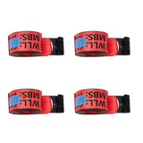 Garvee 4" x 30' Heavy Duty Truck Straps with Flat Hooks, Tie Down Cargo Straps, 6000 Lbs WLL, Yellow, 4 Pack for Flatbed Trucks Trailers Farms Towing Tree Saver - Red