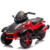 Garvee 12V Dual Motor Kids Electric Ride-On Car & 3-Wheeler ATV – 4 MPH, LED Lights & Music, 66 lbs Capacity, Outdoor Battery Powered Vehicle for Boys & Girls Ages 3-8 – Red - Red
