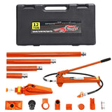 Garvee 12 Ton Porta Power Kit Heavy Duty Hydraulic Ram with Secure Transport Case for Auto Shop Frame Repair Orange - Orange