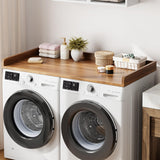 Garvee Washer Dryer Countertop Wooden Laundry Countertop with Edge Rails for Laundry Room 54.3" x 27.6", Brown - Brown