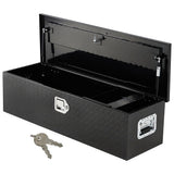 Garvee 48 Inch Aluminum Truck Tool Box, Truck Bed Storage Box with Security Lock and Wider Handles, Heavy Duty Waterproof Tool Box Organizer Chest for Pick Up Truck Rv Trailer - Black - Black