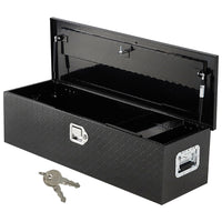 Garvee 48 Inch Aluminum Truck Tool Box, Truck Bed Storage Box with Security Lock and Wider Handles, Heavy Duty Waterproof Tool Box Organizer Chest for Pick Up Truck Rv Trailer - Black