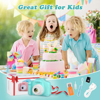 Garvee Kids Digital Video Camera 8MP HD Rechargeable Shockproof Green Toddler Camcorder for Creative Play