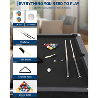 Garvee 7 ft Portable Folding Pool Table With Full Billiard Set For Family Game Room, Space-Saving Design, Premium Felt, Durable MDF Construction