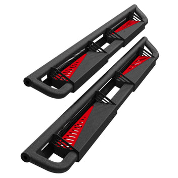 Garvee Running Boards Compatible with Toyota Tacoma Double Cab 2005-2023 with Paintable Step Plates,Powder Coated Steel Rock Sliders Side Steps Nerf Bar