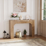 Garvee 47" Farmhouse Console Table Slim Wood Sofa Side Table Narrow Rustic Foyer Furniture for Living Rooms Hallways Apartments, Deep Oak - Deep Oak