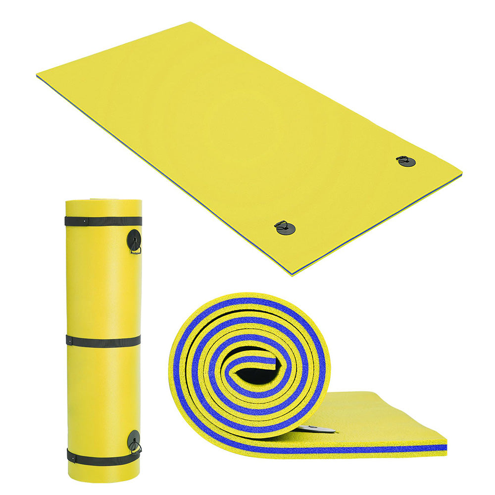 Garvee Lily Pad Floating Mat 8 ft/9 ft/12 ft, Tear-Resistant XPE Foam, Lake & Pool Use, Neon Orange/Yellow/Blue