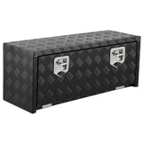 Garvee 36"X18" Underbody Truck Tool Box Aluminum Heavy Duty Waterproof Lockable for Pickup RV Trailer, Black - Black