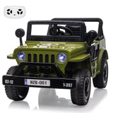 Garvee Ride - P Series: 12V Kids Ride On Truck Car, Remote Control, Spring Suspension, Multiple Speeds, LED Lights, Music, Safety Belt, Outdoor Adventure Toy for Kids 3+ Green - Green