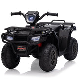 Garvee Ride - P Series: 12V Ride on Quad ATV for Kids, Electric Vehicle for Toddlers, High/Low 2.2mph Safety Speed for Child, Forward/Backward,LED Light, Music,USB for Boys Girls Gift- Balck - Balck