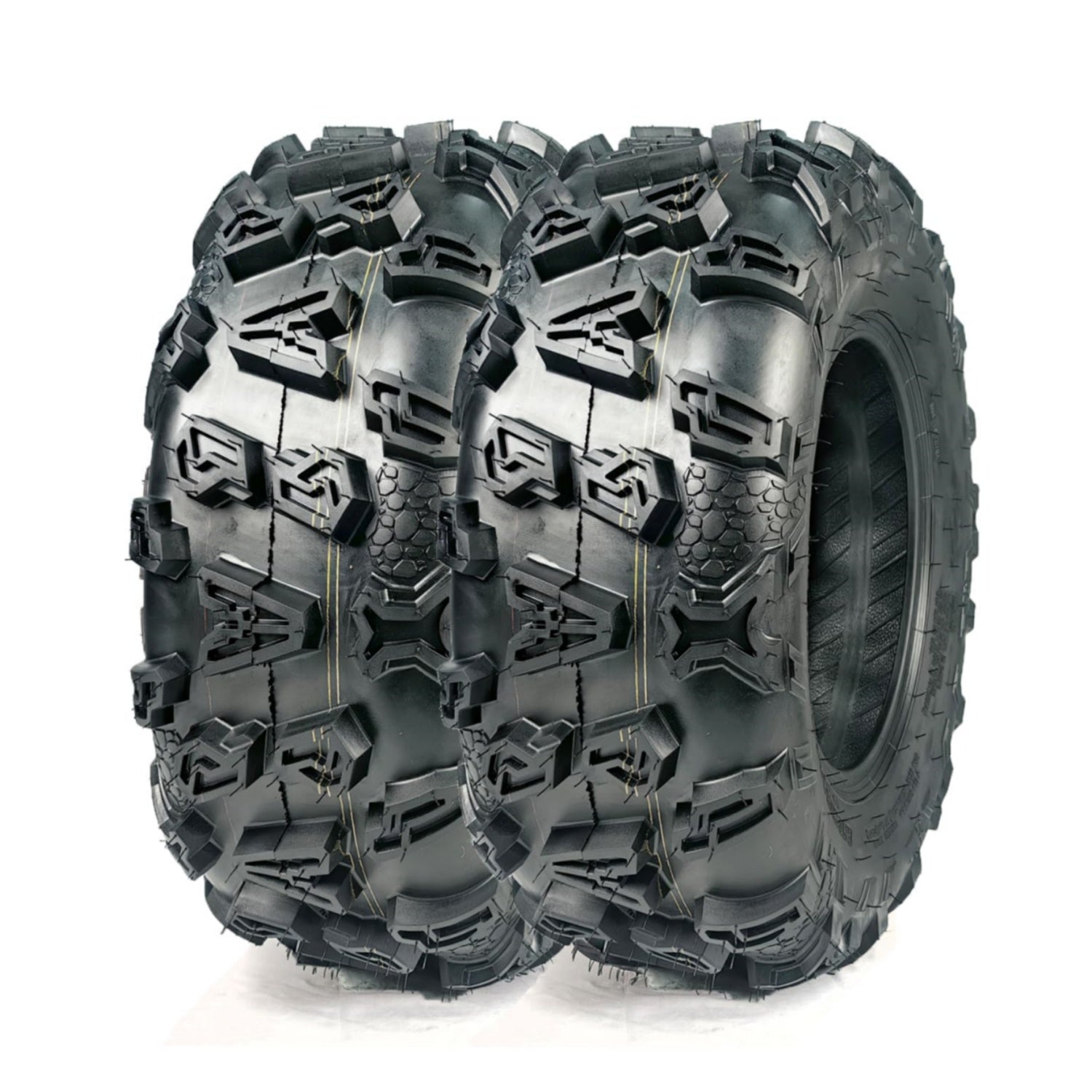 Garvee 25x10-12 ATV UTV Tires Tubeless All Terrain Off-Road Wide Footprint Extra Grip Mud Sand Rock
