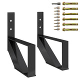 Garvee Steel Stair Riser 2 Pack, 1-Step Steel Stair Stringer for Outdoor Steps, Durable Powder-Coated Steel, Weather Resistant, Stable Triangular Design, Black - Step 1 | Wear A Pair Of Gloves