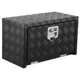 Garvee 24 Inch Heavy Duty Aluminum Tool Underbody Box Waterproof Truck Storage Organizer Chest for Pick Up Truck Bed Black - Black
