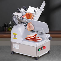 Garvee Automatic Meat Slicer, 550W Deli Slicer with 12" Carbon Steel Blade, Meat Slicer Machine with Adjustable Thickness From 0～14 mm Suitable For Shop/Commercial/Home Use