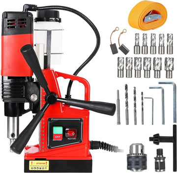 1100W magnetic drill press with 550 RPM speed, ideal for industrial and home use