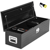 Garvee 39 Inch Truck Tool Box, Truck Bed Tool Box with Sliding Shelf, Diamond Plate ToolBox with Side Handle,Lock and 2 Keys, Tool Storage Box for Truck, Trailer, Pickup, Black - Black