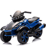 Garvee 12V Dual Motor Kids Electric Ride-On Car & 3-Wheel ATV – 4 MPH, LED Lights & Music, 66 lbs Capacity, Outdoor Off-Road Battery Powered Toy Gift for Boys & Girls Ages 3-8 – Blue - Blue