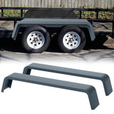 Garvee Trailer Fenders,2 Pack Tandem Axle Trailer Fenders Fit 13"-15" Tires,Heavy Duty Steel Double Axle Trailer Fenders Car Hauler Trailer,Cargo Trailer,Utility Trailer,Landscape Trailer Silver - 