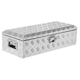 Garvee 39X13 Inch Truck Bed Tool Box, Heavy-Duty Aluminum Diamond Plate Storage Chest, Waterproof with Lock, for Trucks, Trailers, RVs, and Warehouses, Silver - Sliver