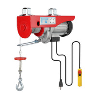 Garvee 1760lbs Electric Hoist, 1600W 110V Electric Steel Wire Winch with Remote Control, 39FT Single Cable Lifting Height Electric Hoist Winch for Garage Warehouse Factory