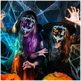 Garvee Halloween LED Mask with 3 Lighting Modes for Scary Cosplay Costume - 2 Pack - Style2
