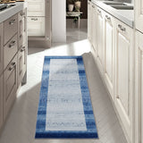 Garvee Non-Slip Moroccan Rug for Living Room Large Rugs for Bedroom, Bordered Vintage Indoor Floor Carpet Mat for Home, Office, Modern Accent Rug, Navy,80x150cm - Blue