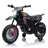 Garvee Ride - P Series: Kids Electric Ride on Motorcycle, Licensed Honda Battery Powered Motorbike Toy, with Training Wheels, Rechargeable Battery, Headlight, Engine Sounds, for Children Girls Boys - Black - Black