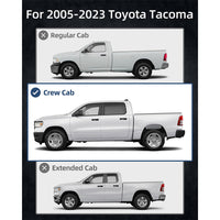 Garvee Running Boards Compatible with Toyota Tacoma Double Cab 2005-2023,Steel Rock Sliders for Toyota Tacoma,Steel Nerf Bars Side Steps Step Bars