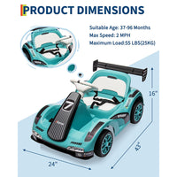 Garvee Kids Go Kart Ride On Drift Kart Dual Motors Battery Powered Outdoor Racing Toy Boys Girls 2 Mph LED Lights
