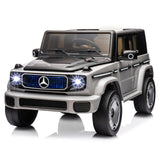 Garvee 12V Licensed Mercedes-Benz EQG Kids Ride On, LED, Music - Grey - Grey