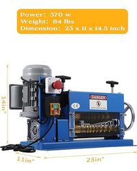 Garvee Automatic Wire Stripping Machine for 0.06" -1.5", High Precision, 75 ft/min, Wire Stripper Tool with An Extra Manual Crank, Electric Wire Stripper for Scrap Cable Copper Recycling