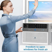 Garvee 6000 BTU Window Air Conditioner U-Shaped With RC, High-Efficiency Cooling Small Window Air Conditioner with Remote Control and Washable Filter, Quiet Operation, Cooling Up to 250 Sq Ft, 115V/60Hz