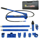 Garvee Porta Power Hydraulic Kit - 12-Ton Porta Power Jack with Hydraulic Pusher Puller, Portable Ram Kit for Auto Body Repair, Blue - Blue