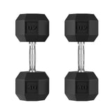 Garvee 40 Lbs PVC Encased Hex Dumbbell Set, Strength Training Hand Weights for Men & Women, Black, Compact Fitness Equipment