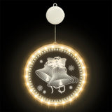 Garvee LED Christmas Window Lights 7LM High Brightness Energy Saving Battery Powered Hanging Xmas Decorative Light Christmas Bells - Christmas bells